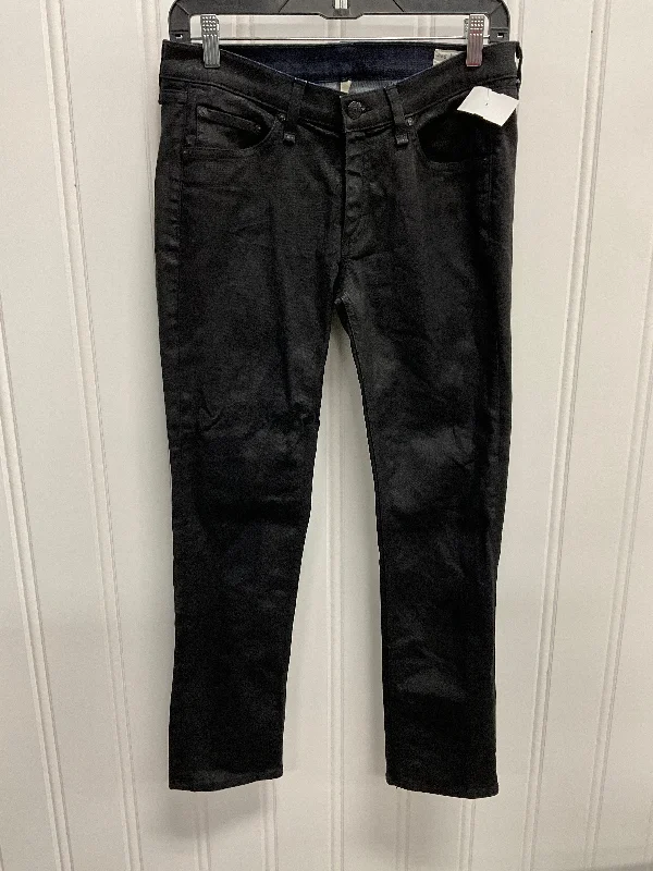 Jeans Cropped By Rag & Bones Jeans In Black, Size: 28