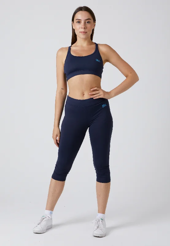 3/4 Sport Leggings, navy blau