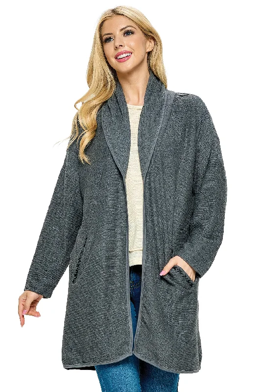 Cardigan Textured Oversized With Pockets