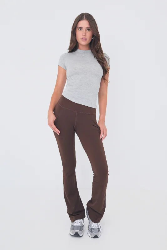 Daze Flare Pocket (Tall) Leggings - Espresso