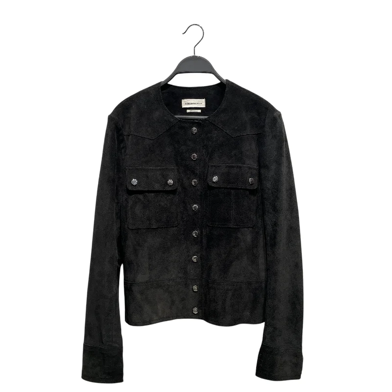 ISABEL MARANT ETOILE/Leather Jkt/42/Suede/BLK/