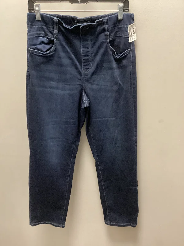 Jeans Straight  By Liverpool In Blue Denim, Size: 14