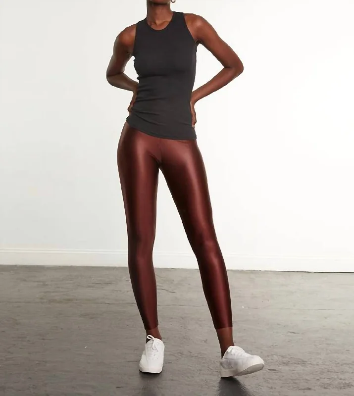 Matte Metallic Legging In Copper