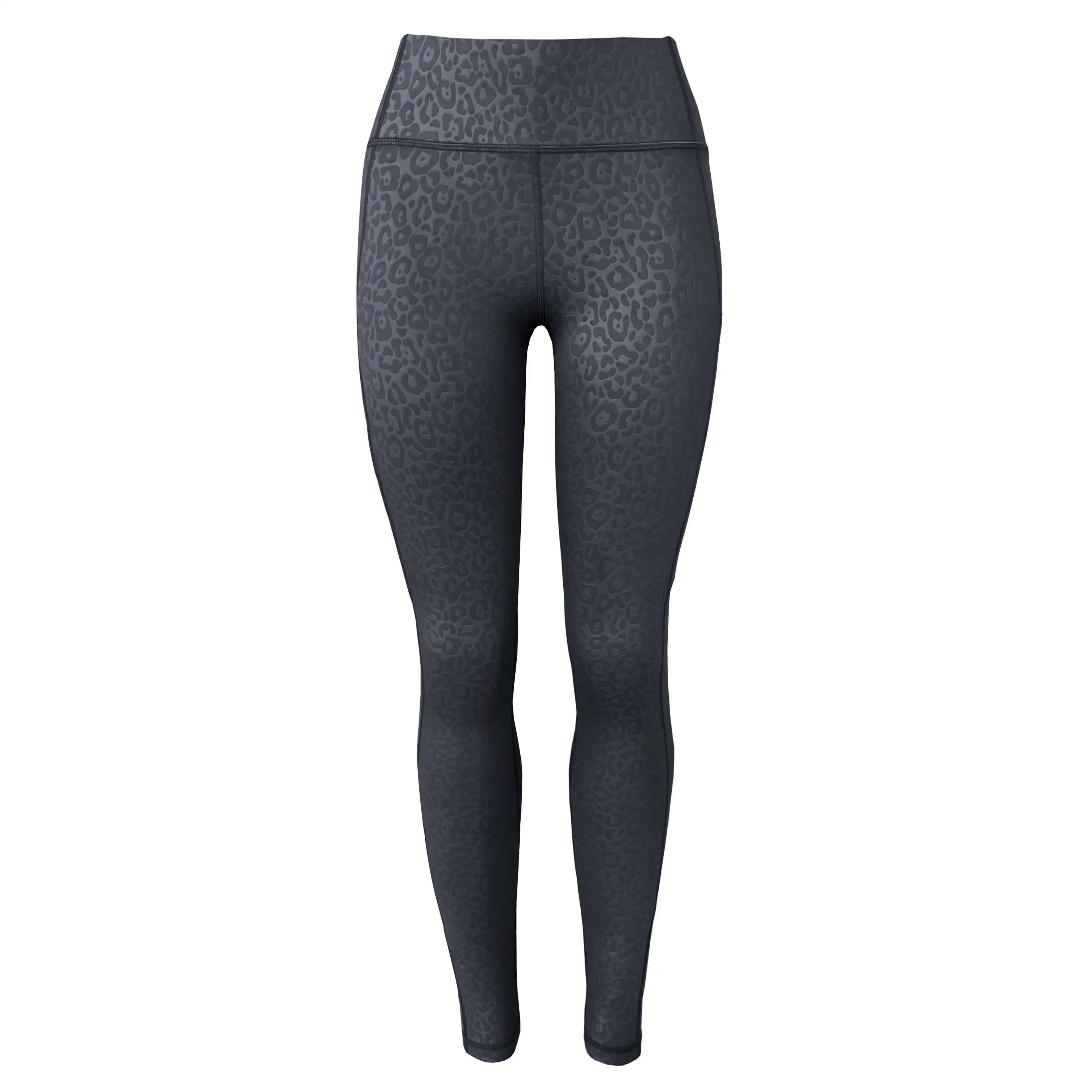 Swim & Gym Leggings for Women UPF 50+ | Cheetah - Black