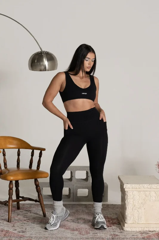 Alpine Pocket Leggings - Black