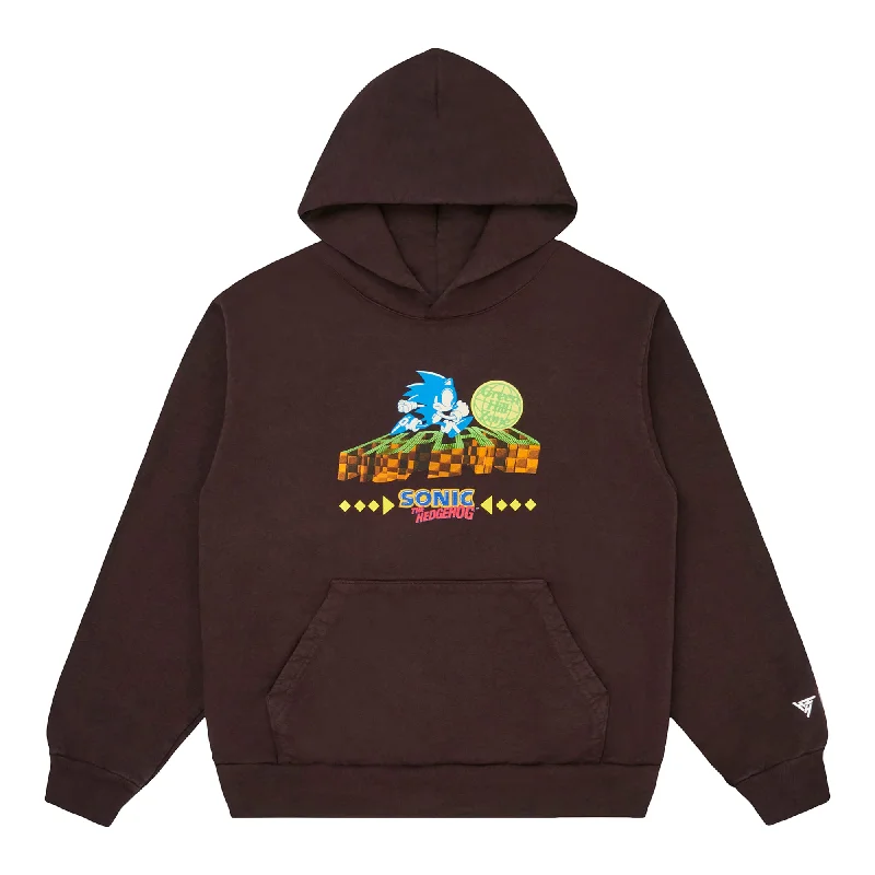 SONIC GREEN HILL ZONE HOODIE (CHOCOLATE)