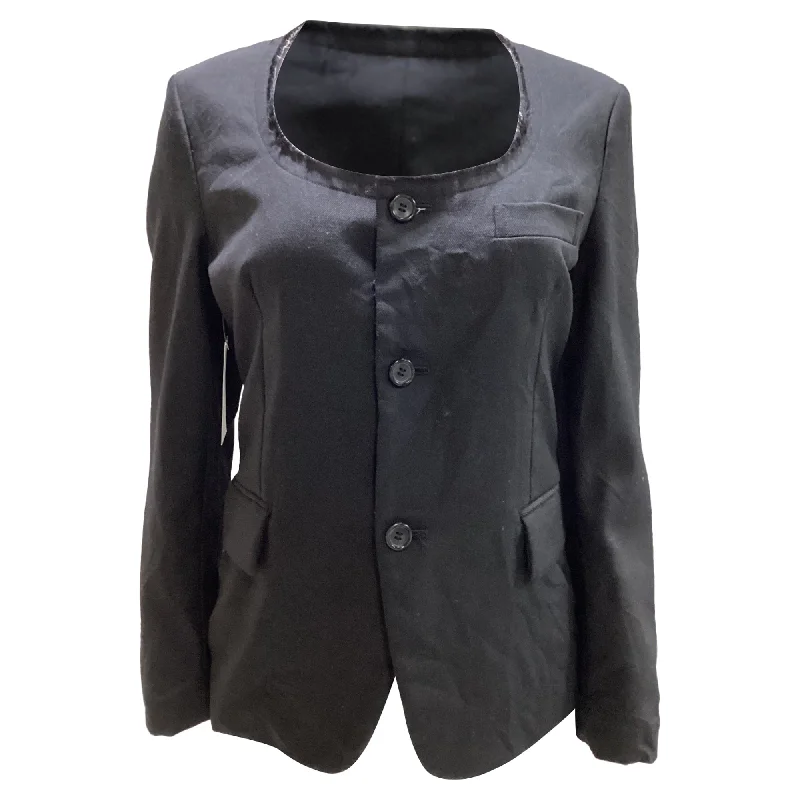 Comme des Garçons Frayed Jacket in Black Wool