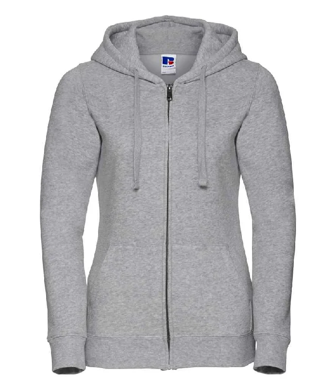 Russell Ladies Authentic Zip Hooded Sweatshirt | Light Oxford