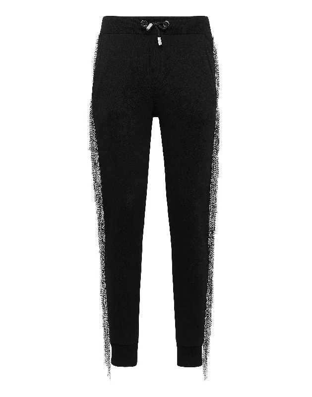 Jogging Trousers Silver Fringe