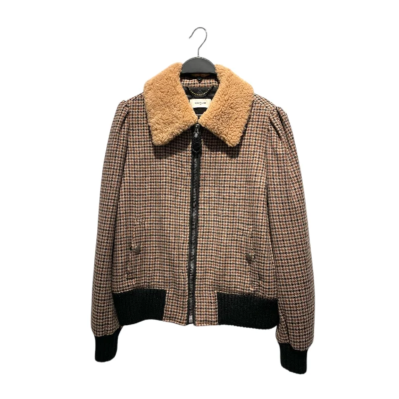 COACH/Jacket/M/Houndstooth Check/Wool/BRW/