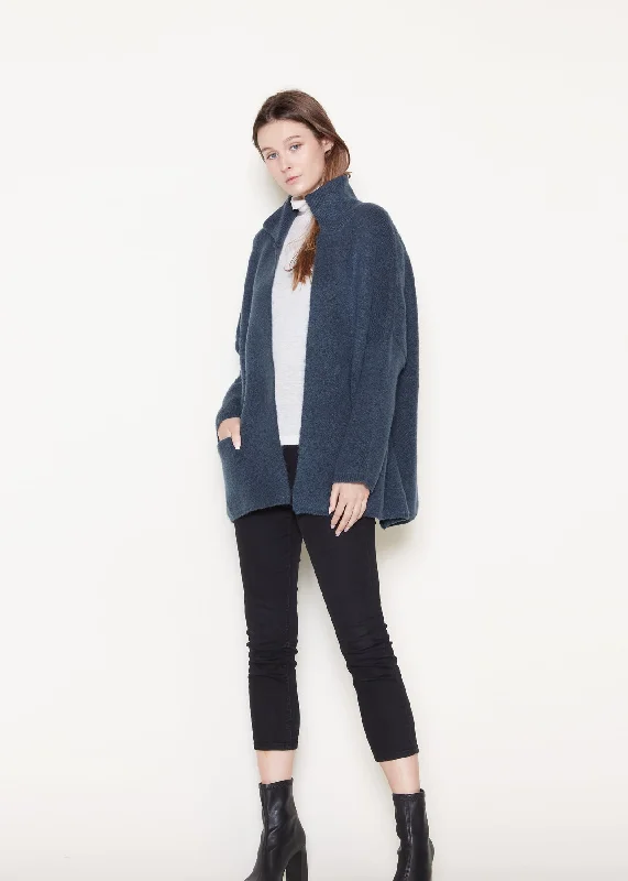 High Neck Basic Cardigan