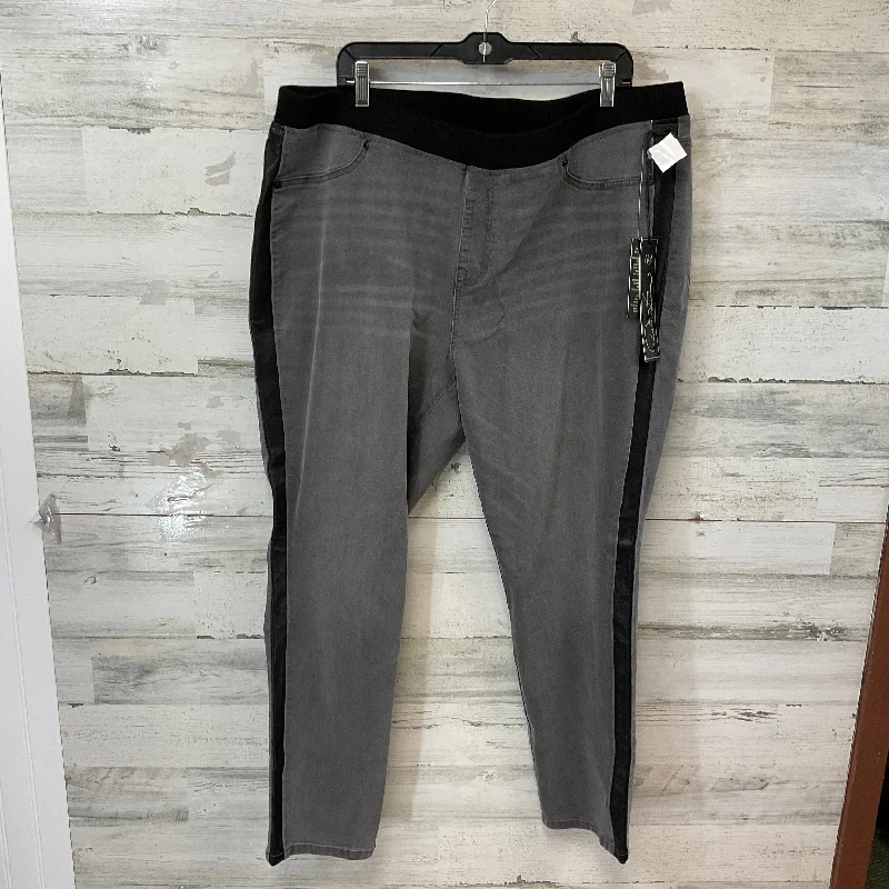 Jeans Skinny By Diane Gilman In Grey Denim, Size: 2x