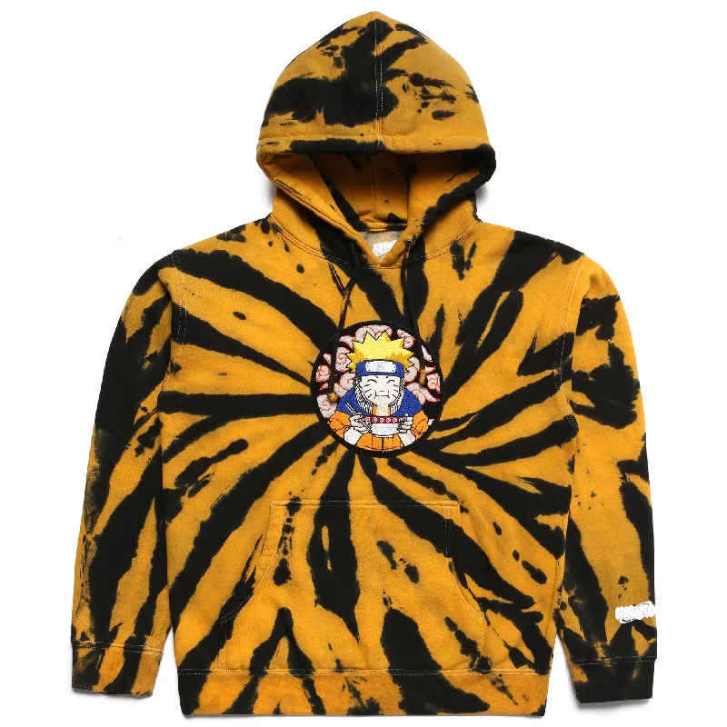 NARUTO RAMEN CHENILLE HOODIE (YELLOW TIE DYE)