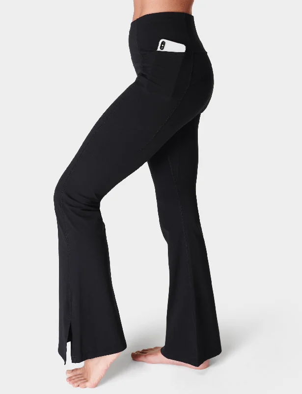 Super Soft Flare Yoga Trousers - Black