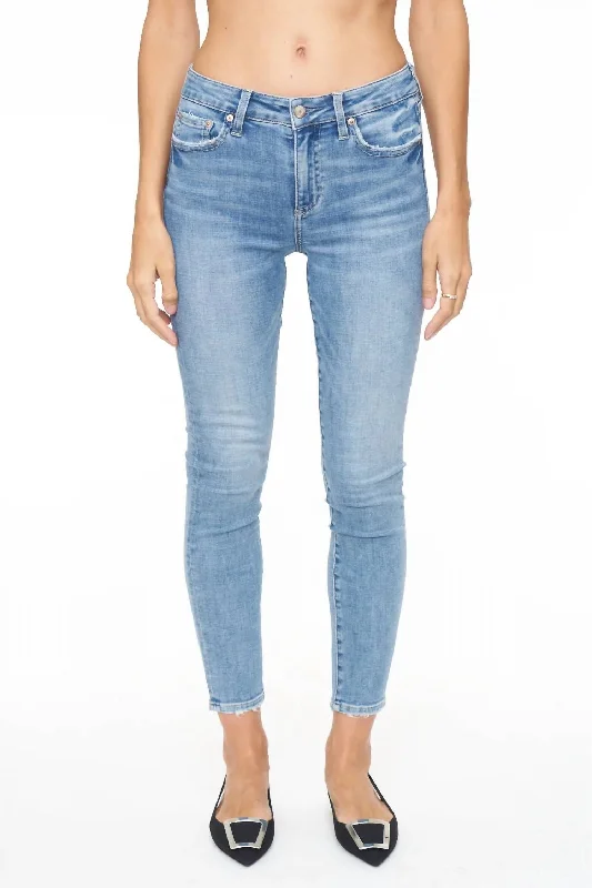 Audrey Mid Rise Skinny Jeans In Hayes