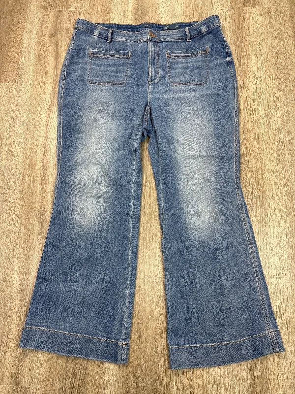 Jeans Flared By J. Jill In Blue Denim, Size: 20