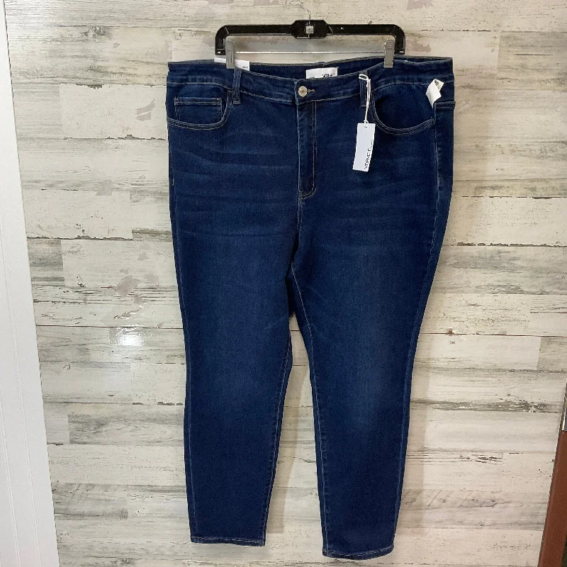 Jeans Straight By Vervet In Blue Denim, Size: 22w