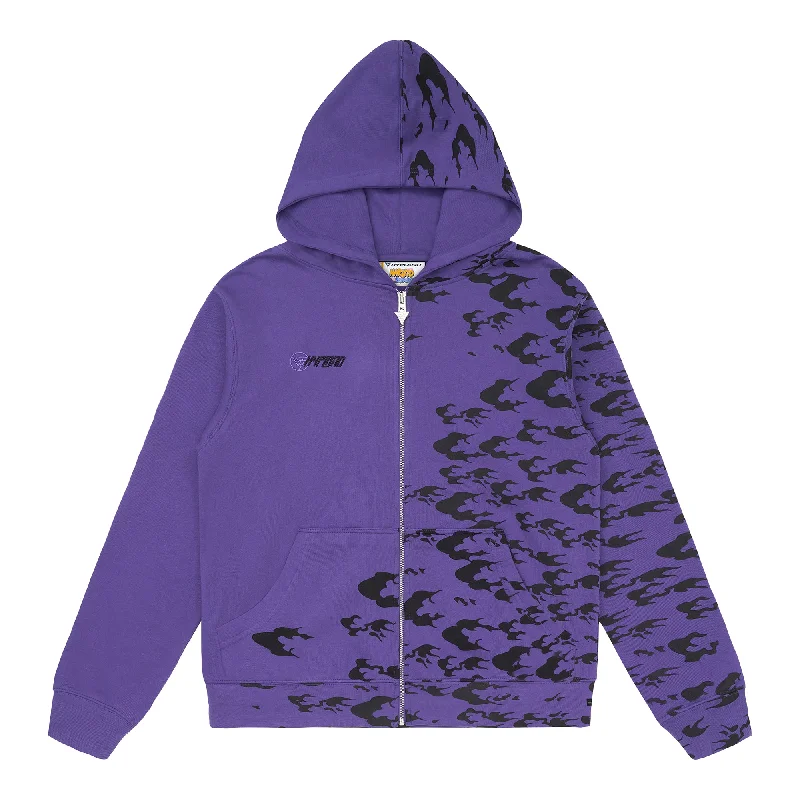 SHIPPUDEN CURSE MARK ZIP UP HOODIE (PURPLE/BLACK)