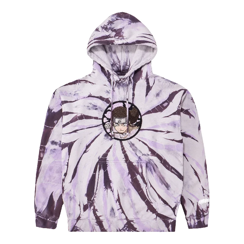 NARUTO NEJI CHENILLE HOODIE (LILAC TIE DYE)