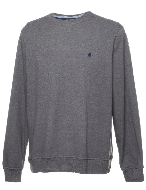 Izod Plain Grey Sweatshirt - M Business