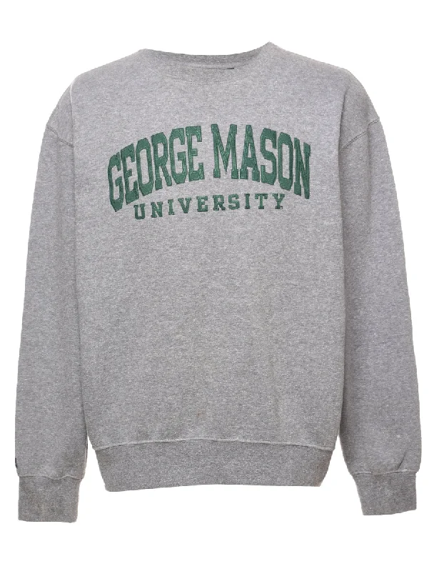 Embroidered George Mason University Dark Green & Grey Sweatshirt - L purpose