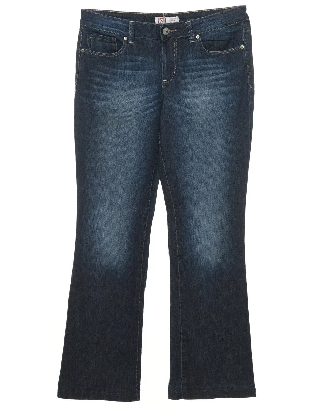 Lei Dark Wash Bootcut Jeans - W32 L30 Edgy Women's Punk