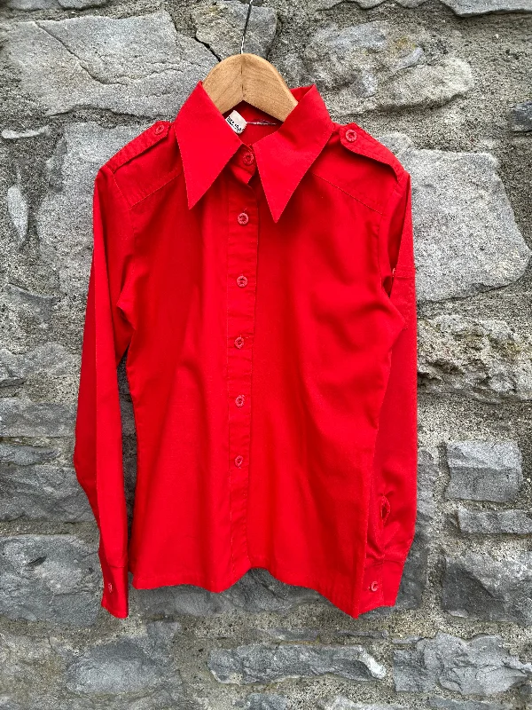 70s red shirt  10-11y (140-146cm) Earthy Women's 