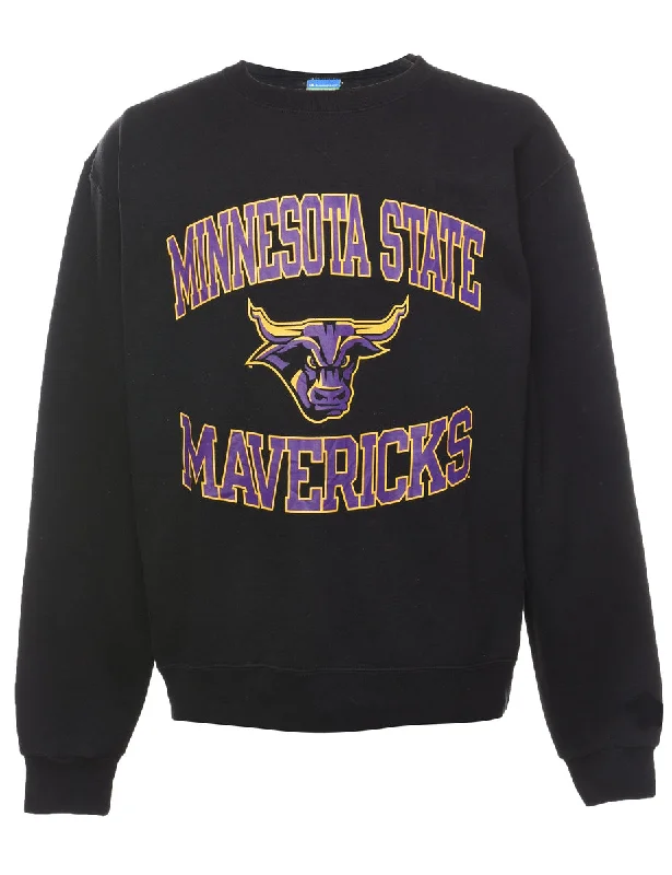 Champion Minnesota State Mavericks Black & Purple Printed Sweatshirt - M Gym