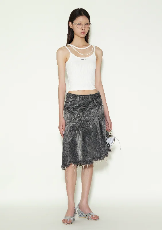 White asymmetric top Dynamic Women's Moto