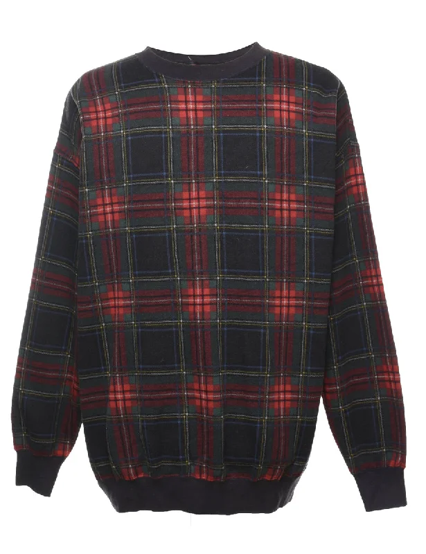 Classic Tartan Design Sweatshirt - L garde