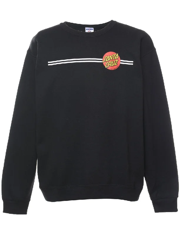 Santa Cruz Black, Yellow & Red Printed Sweatshirt - L Dynamic Women's Moto