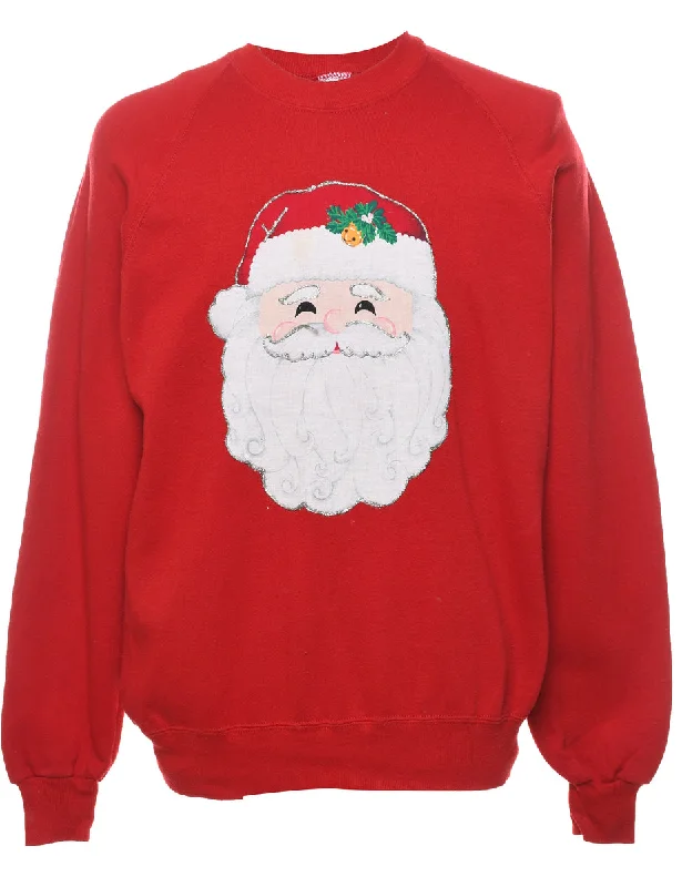 Santa Claus Christmas Sweatshirt - XL Refined Women's Velvet