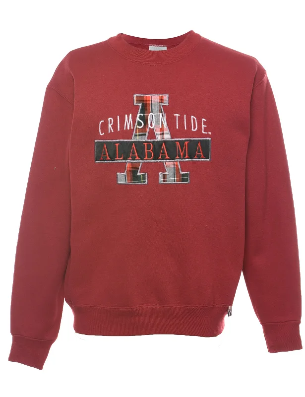 Crimson Tide Alabama Embroidered Sweatshirt - M Laid - back Women's Style
